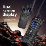 GLOBAL-PTT 2-Pack 4G LTE PoC and Analog Two-Way Radios, Dual Band UHF/VHF 10w Power Unlimited Nationwide Range Walkie Talkie - Included 1-Year Data Plan (5288 Plus)