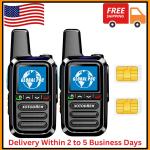 Global Lifetime Free Rapid Walkie Talkies 4G LTE PoC PTT Two Way Radios 2PCS SIM