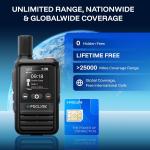 POC-1, Lifetime Free Global Walkie Talkies Long Range, 4G LTE Unlimited Range...