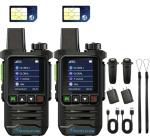 2 Pack Lifetime Free Global PTT POC 4G Radios Nationwide Service WITH SIMS