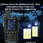 2 Pack Lifetime Free Global PTT POC 4G Radios Nationwide Service WITH SIMS