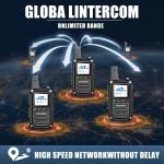 Global Lifetime Free Rapid Walkie Talkies Unlimited Range 4G LTE PoC(Push-to-...