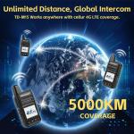 TIDRADIO TD-M15 Rapid Global Walkie Talkies 5000 Mile Long Range Poc radios, ...