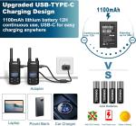 T1 FRS Walkie Talkie Set for Adults, Long Range Two-Way Radio, with Earpiece Fam