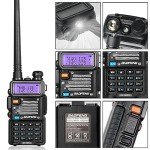 BaoFeng UV-5R Pro 5 Pack High Power Radio 144-148Mhz/420-450Mhz Ham Radio Handheld Two Way Radio with TIDRADIO-771 Antenna Walkie Talkie for Off-Roading