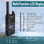 SAMCOM GMRS Walkie Talkies for Adults, T2 Rechargeable Two Way Radios Long Range, 2 Watt Durable Emergency Radio,30 Channels Group Call, NOAA Weather Alert, USB Type-c (4 Pack)