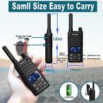 SAMCOM GMRS Walkie Talkies for Adults, T2 Rechargeable Two Way Radios Long Range, 2 Watt Durable Emergency Radio,30 Channels Group Call, NOAA Weather Alert, USB Type-c (4 Pack)