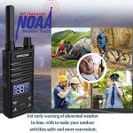 SAMCOM GMRS Walkie Talkies for Adults, T2 Rechargeable Two Way Radios Long Range, 2 Watt Durable Emergency Radio,30 Channels Group Call, NOAA Weather Alert, USB Type-c (4 Pack)