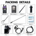 BaoFeng UV-5R Pro 5 Pack High Power Radio 144-148Mhz/420-450Mhz Ham Radio Handheld Two Way Radio with TIDRADIO-771 Antenna Walkie Talkie for Off-Roading