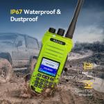 Ailunce HA1G GMRS 5W IP67 Rugged Walkie Tadlkie 256 Channels NOAA Green Outdoor