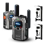 (Lifetime Free) Walkie Talkie Unlimited Range 4G LTE PoC Long-Range Walkie Talkie,Featuring a portative AM/FM Function,FCC Certified,Suitable for Transportation fleets,Construction Sites, etc.