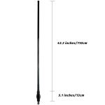 TWAYRDIO Heavy Duty GMRS Mobile Radio Antenna, 6.5dB High Gain Black Fiberglass GMRS Antenna with Mount Bracket, Spring Base, 16.4ft RG58 Coaxial Cable for Midland Retevis GMRS Transceiver