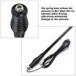 TWAYRDIO Heavy Duty GMRS Mobile Radio Antenna, 6.5dB High Gain Black Fiberglass GMRS Antenna with Mount Bracket, Spring Base, 16.4ft RG58 Coaxial Cable for Midland Retevis GMRS Transceiver