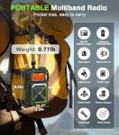 Greadio Portable Shortwave Radios with NOAA Weather Radio, 14800mWh Digital Radio AM FM with Bluetooth 5.4, Crank/Solar/USB Charging, Support USB/TF, Charger Pack/SOS/Flashlight for Outdoor, Emergency