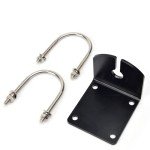 TWAYRDIO Heavy Duty GMRS Mobile Radio Antenna, 6.5dB High Gain Black Fiberglass GMRS Antenna with Mount Bracket, Spring Base, 16.4ft RG58 Coaxial Cable for Midland Retevis GMRS Transceiver