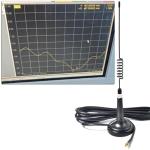 HYS GMRS 2.5inchs Magnet Mount Stainless Steel Antenna, 460-470Mhz HT Antennas W/13ft Low-Loss RG58U coaxial Cable, SMA Female for SMA Male GMRS Cobra Midland Uniden Anytone Handheld/Portable Radio
