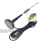 HYS GMRS 2.5inchs Magnet Mount Stainless Steel Antenna, 460-470Mhz HT Antennas W/13ft Low-Loss RG58U coaxial Cable, SMA Female for SMA Male GMRS Cobra Midland Uniden Anytone Handheld/Portable Radio