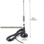 HYS GMRS 2.5inchs Magnet Mount Stainless Steel Antenna, 460-470Mhz HT Antennas W/13ft Low-Loss RG58U coaxial Cable, SMA Female for SMA Male GMRS Cobra Midland Uniden Anytone Handheld/Portable Radio