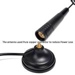 HYS GMRS 2.5inchs Magnet Mount Stainless Steel Antenna, 460-470Mhz HT Antennas W/13ft Low-Loss RG58U coaxial Cable, SMA Female for SMA Male GMRS Cobra Midland Uniden Anytone Handheld/Portable Radio