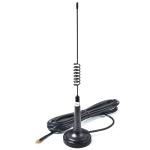 HYS GMRS 2.5inchs Magnet Mount Stainless Steel Antenna, 460-470Mhz HT Antennas W/13ft Low-Loss RG58U coaxial Cable, SMA Female for SMA Male GMRS Cobra Midland Uniden Anytone Handheld/Portable Radio