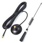 HYS GMRS 2.5inchs Magnet Mount Stainless Steel Antenna, 460-470Mhz HT Antennas W/13ft Low-Loss RG58U coaxial Cable, SMA Female for SMA Male GMRS Cobra Midland Uniden Anytone Handheld/Portable Radio