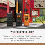 Cobra Trailblazer 450 GMRS Radio (2-Pack) – IP54 Weather Resistant, 16hr Battery, 2.5W Long Range Walkie Talkies, Large LCD Display, NOAA, Programmable Software, Removable Antenna, Repeater Capable