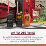 Cobra Trailblazer 500 GMRS Radio (2-Pack) – IP54 Rugged No-Display Design, 2.5W Long Range Walkie Talkies, 16hr Battery, Swivel Holster, Programmable Software, Removable Antenna, Repeater Compatible