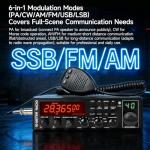 OMIZN 5558 SSB CB Radio 10 Meter Multi-Mode PA/CW/AM/FM/USB/LSB, 55W Max Power, 360 Channels, Instant Channel 9, NB/ANL, SWR Calibration, ASC, TB, RF-Gain, Auto-Scan, Support Programming