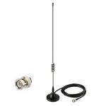 Bingfu HF VHF UHF Ham Amateur Mobile Radio Police Scanner Antenna Magnetic Base BNC Male Compatible with Uniden Bearcat Whistler Radio Shack Police Scanner