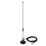 Bingfu HF VHF UHF Ham Amateur Mobile Radio Police Scanner Antenna Magnetic Base BNC Male Compatible with Uniden Bearcat Whistler Radio Shack Police Scanner