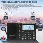 QODOSEN DX-286 Portable Radio, with TEF6686 Automotive Chip,LW,AM