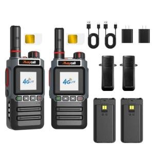 Lifetime Use Global Walkie Talkies with SIM Cards Unlimited Range Walkie Talkies 5000 Miles Dual SIM POC Radios with Flashlight SOS 3000mAh Battery (MC-720)