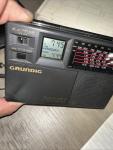 Vintage Grundig Traveller II Seven Band Travel Shortwave Radio w/ Case & Earbuds