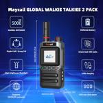 Lifetime Use Global Walkie Talkies with SIM Cards Unlimited Range Walkie Talkies 5000 Miles Dual SIM POC Radios with Flashlight SOS 3000mAh Battery (MC-720)