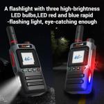 Lifetime Use Global Walkie Talkies with SIM Cards Unlimited Range Walkie Talkies 5000 Miles Dual SIM POC Radios with Flashlight SOS 3000mAh Battery (MC-720)
