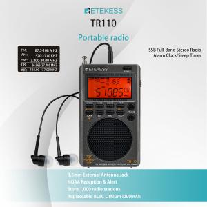 TR110 Shortwave Radio Full Band Radio AM/FM/SW/MW/AIR/CB/VHF(UHF)/WX/UBD/Ham