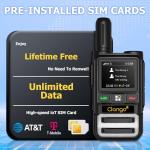 CLARIGO C Unlimited Range Walkie Talkies with Lifetime Use SIM Card Global Walkie Talkies Poc Radios Dual SIM Encrypted Calls 6800mAh Battery (R300)