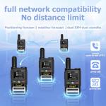 CLARIGO C Unlimited Range Walkie Talkies with Lifetime Use SIM Card Global Walkie Talkies Poc Radios Dual SIM Encrypted Calls 6800mAh Battery (R300)