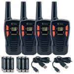 Cobra CXT195-4 Walkie Talkies 4-Pack Two-Way Radios, 16-Mile Range, NOAA Alerts