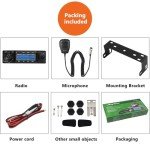 AnyTone AT-6666PRO 10 Meter Mobile Radio for Truckers,80W High Power Ham Mobile Transceiver. AM 80W(PEP) / FM 50W / SSB 80W(PEP).RX and TX Noise Reduction, CTCSS/DCS with RX/TX Split Function