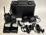 Alinco DJ-S46 Classic 90's UHF FM Transceiver Family Radio Set w/ Earbuds & Case