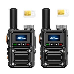 GPDD Global Walkie Talkies with SIM Cards 2-Pack - Unlimited Range Two-Way Intercoms with 5000mAh Rechargeable Battery - PoC Two Way Walkie-Talkie for Security, Outdoor Adventures & Travel Teams