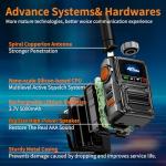 GPDD Global Walkie Talkies with SIM Cards 2-Pack - Unlimited Range Two-Way Intercoms with 5000mAh Rechargeable Battery - PoC Two Way Walkie-Talkie for Security, Outdoor Adventures & Travel Teams