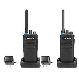 Retevis P1 Superheterodyne Digital 2 Way Radio,Compatible with Motorola R2 SL300 CP100D CP200D,DMR Walkie Talkie Long Range,Built-in Relay,Professional Two Way Radio for Jobsite Supplier(2 Pack)