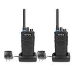Retevis P1 Superheterodyne Digital 2 Way Radio,Compatible with Motorola R2 SL300 CP100D CP200D,DMR Walkie Talkie Long Range,Built-in Relay,Professional Two Way Radio for Jobsite Supplier(2 Pack)