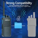 Retevis P1 Superheterodyne Digital 2 Way Radio,Compatible with Motorola R2 SL300 CP100D CP200D,DMR Walkie Talkie Long Range,Built-in Relay,Professional Two Way Radio for Jobsite Supplier(2 Pack)