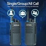 Retevis P1 Superheterodyne Digital 2 Way Radio,Compatible with Motorola R2 SL300 CP100D CP200D,DMR Walkie Talkie Long Range,Built-in Relay,Professional Two Way Radio for Jobsite Supplier(2 Pack)