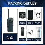 Retevis P1 Superheterodyne Digital 2 Way Radio,Compatible with Motorola R2 SL300 CP100D CP200D,DMR Walkie Talkie Long Range,Built-in Relay,Professional Two Way Radio for Jobsite Supplier(2 Pack)
