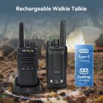 2 Pack Retevis RT68B FRS long range walkie talkies 2W For Business Two Way Radio