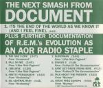 R.E.M. An AOR Radio Staple promo sampler CD